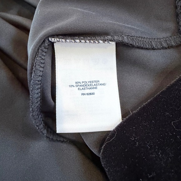 Lands End Womens Black Velvet V-Neck Fit Flare Dress 16W Holiday Formal - Picture 7 of 9